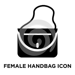 Female handbag iconÃÂ  vector isolated on white background, logo photo